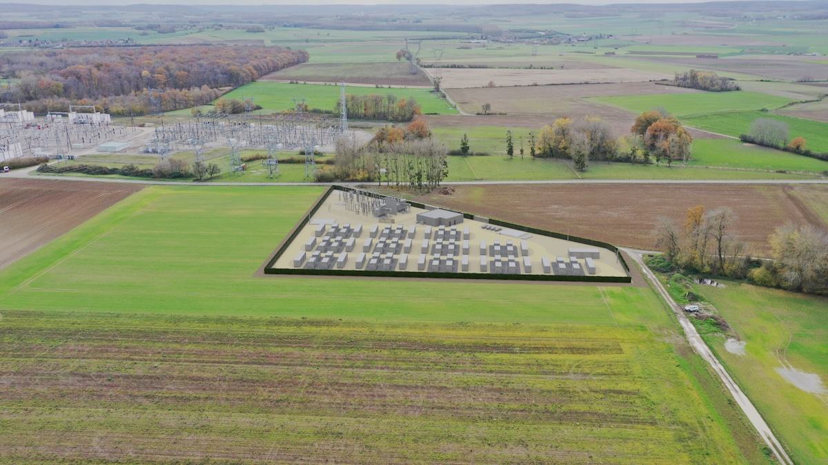 Visualisierung des 100-MW-Projekts in Hauts-de-France ©Acacia