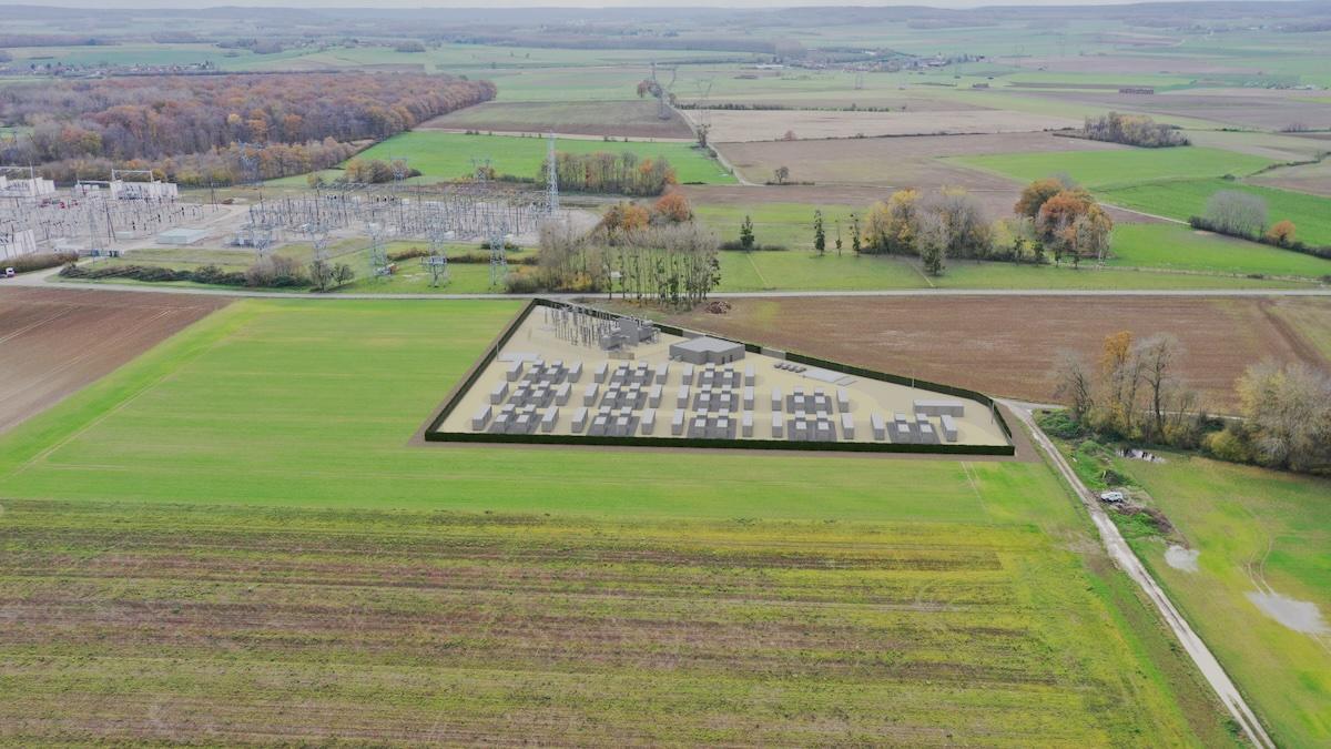Visualisierung des 100-MW-Projekts in Hauts-de-France ©Acacia