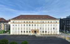 WB-Hauptsitz in Basel / Blick auf den IWB-Hauptsitz an der Margarethenstrasse 40 in Basel. Bildnachweis: Simon Havlik